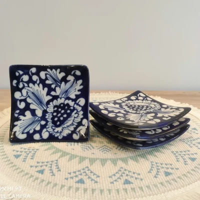 Coaster Plate Dark Blue Gul Bahar